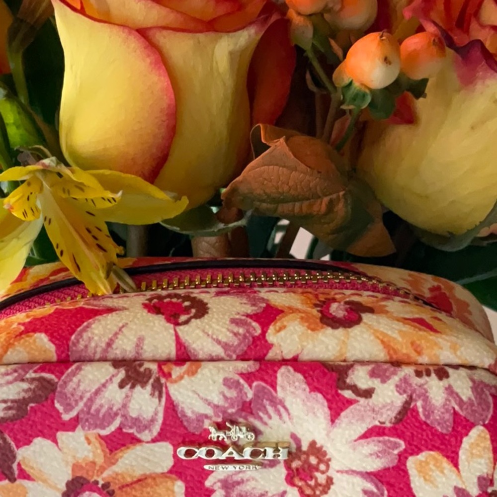 💐 COACH MINI COSMETIC CASE WITH DAISY PRINT 💐 - Picture 5 of 16
